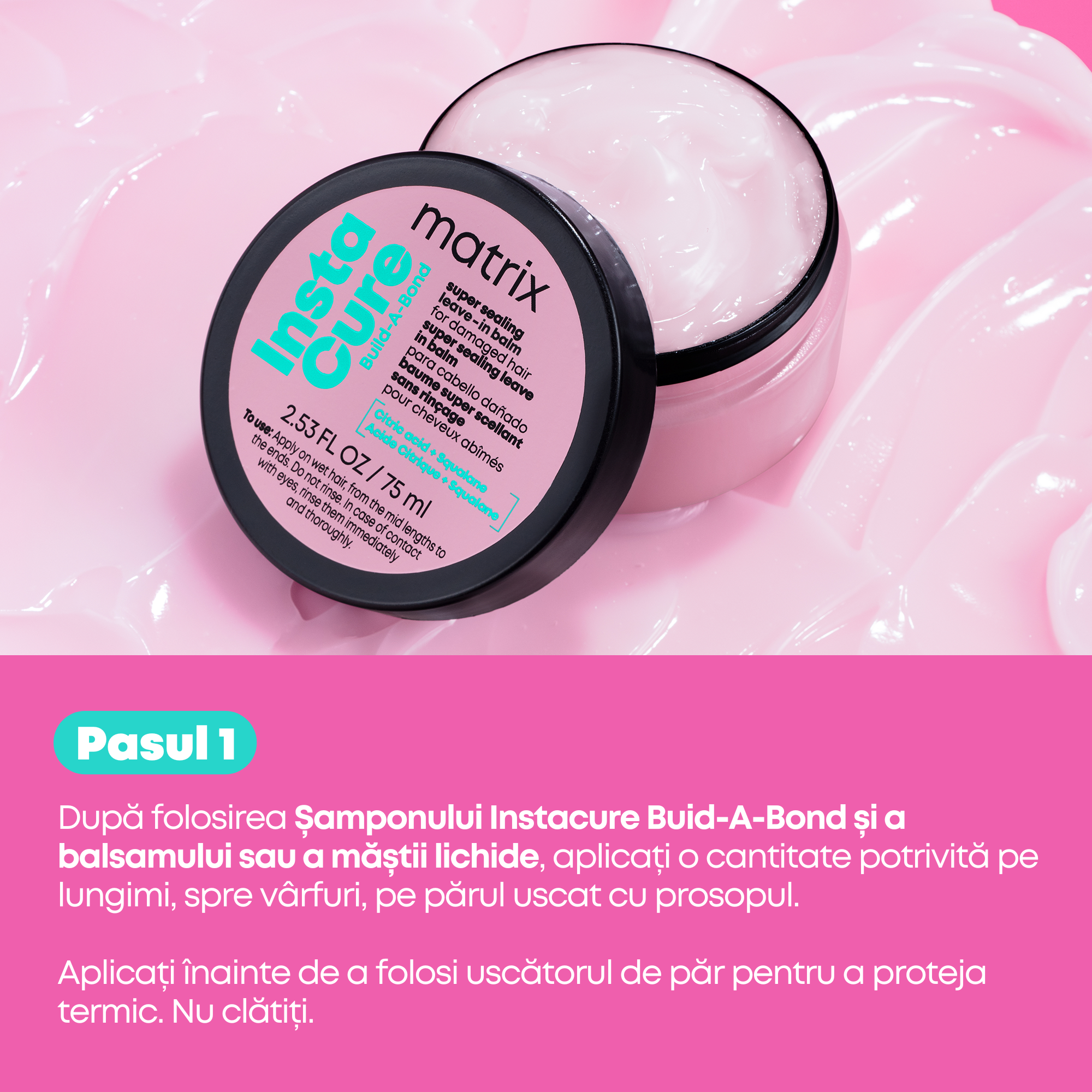 Matrix Instacure Build-A-Bond Super Sealing - Crema Leave-In Reparatoare 75ml - Beauty Lounge