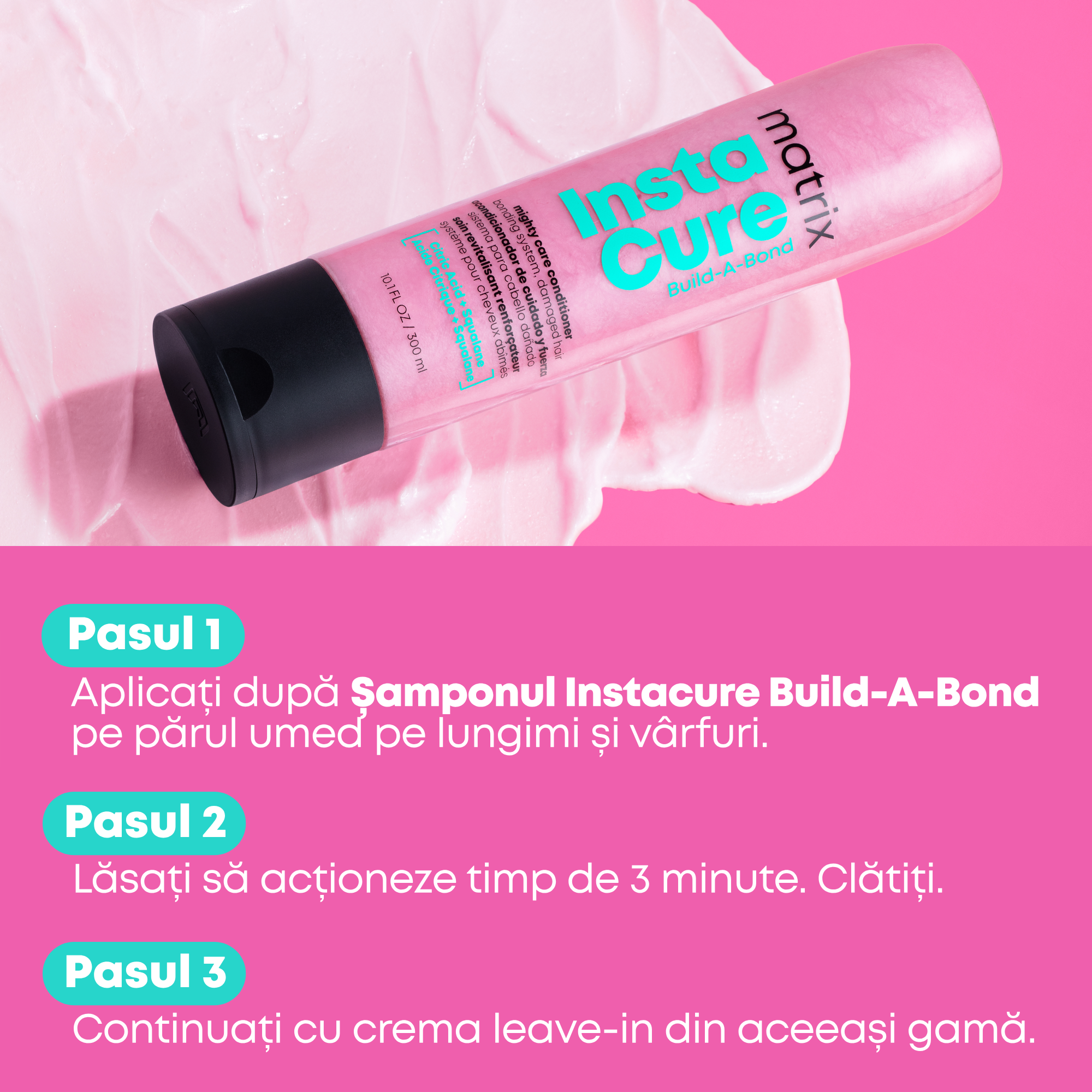 Matrix Instacure Build-A-Bond Mighty Care - Balsam Pentru Par Deteriorat 300ml - Beauty Lounge