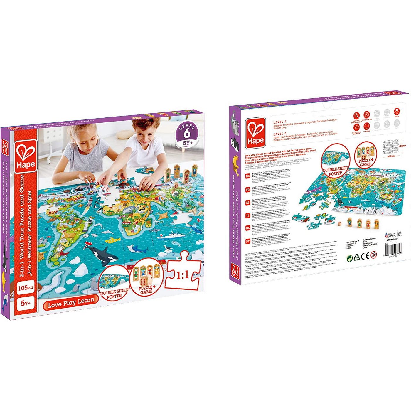 Hape Puzzle 2-In-1 Turul Lumii