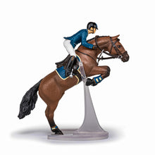 Încarcă imaginea în Galerie, Papo Rase de Cai si Ponei Figurina Set Jocheu si Cal Sarind
