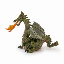 Încarcă imaginea în Galerie, Papo Personaje de Basm Figurina Dragon Verde Inaripat cu Flacara
