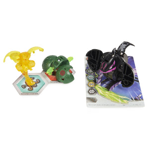 Bakugan Platinum Powerup S4 Warrior Whale Nano Fury si Nano Sledge