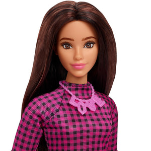 Barbie Fashionistas Papusa Satena cu Rochie Mov