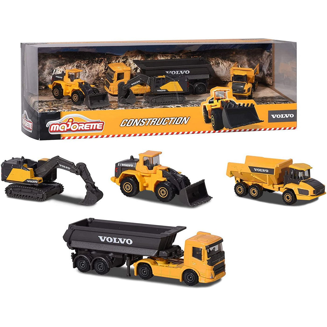 Majorette Set 4 Masinute Metalice Volvo 7.5cm