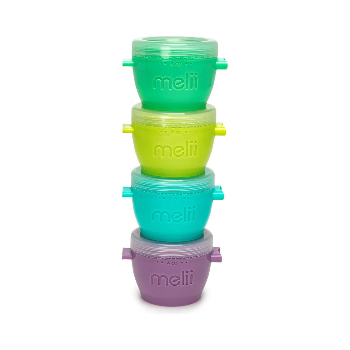 Melii Set 4 Recipiente Silicon Snap and Go 118ml