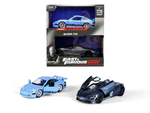 Jada Toys Fast And Furious Legacy Set 2 Masinute Metalice Porsche 911 GT3 Rs si McLaren 720S