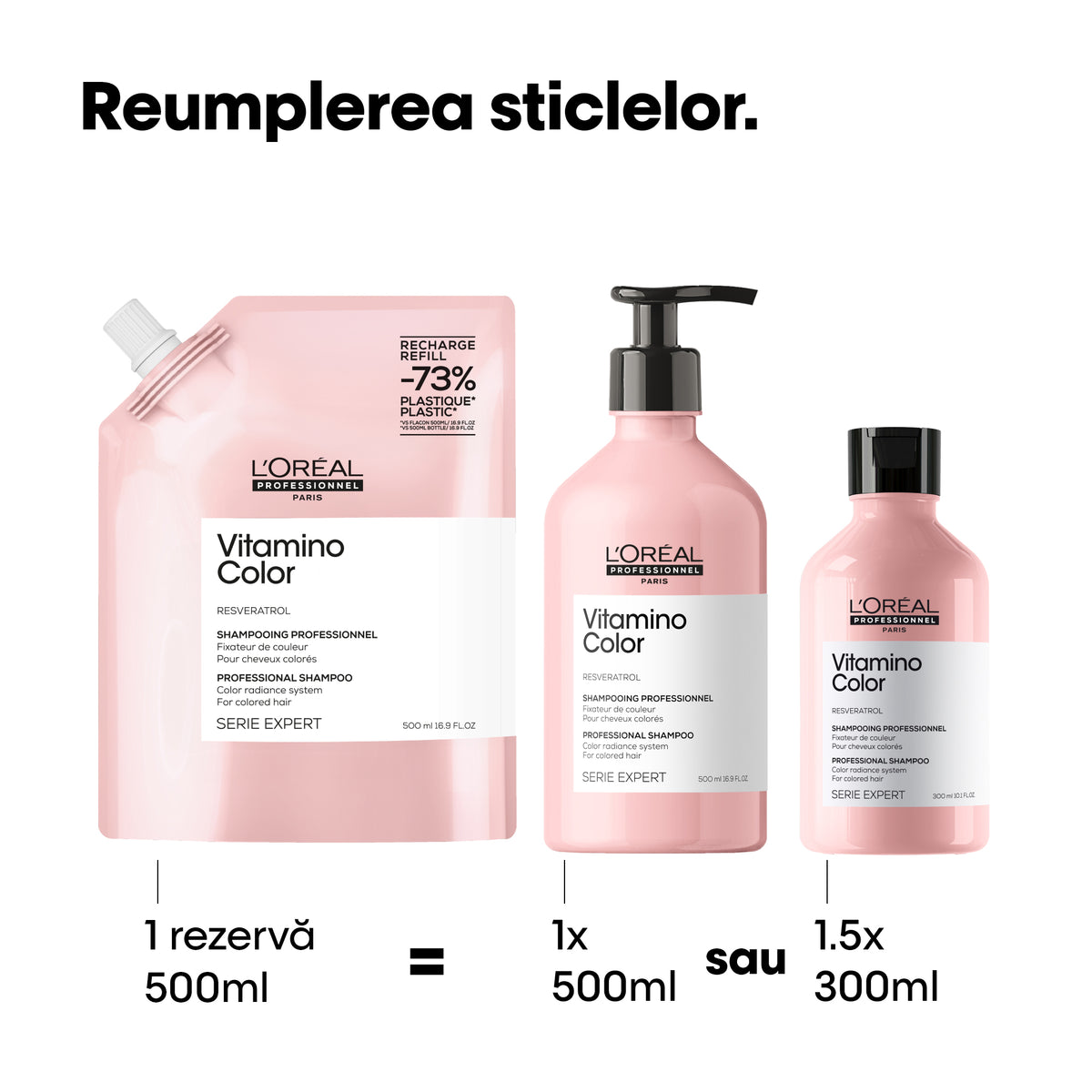 L'Oreal Professionnel SE Vitamino Color Resveratrol - Rezerva Sampon 500ml - Beauty Lounge