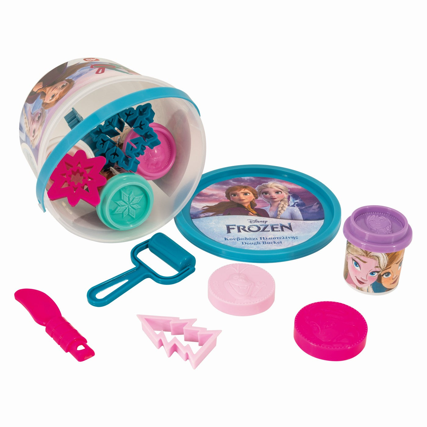 AS Galetusa cu 4 Borcanase de Plastilina si Accesorii Frozen