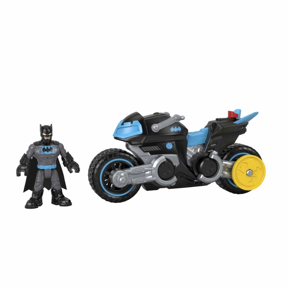 Fisher Price Imaginext DC Super Friends Vehicul Motocicleta cu Figurina Batman cu Costum Gri