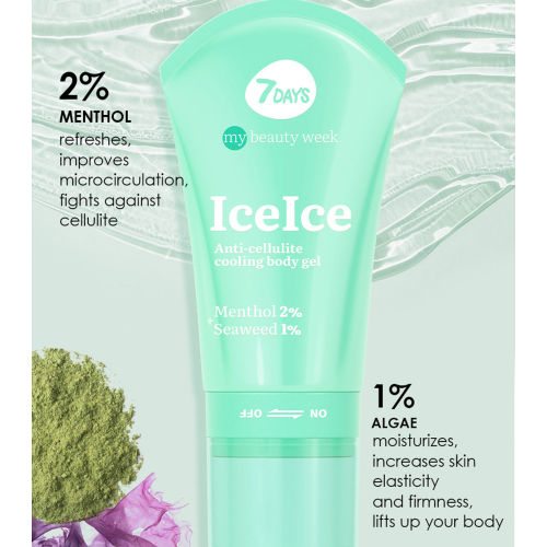 7Days My Beauty Week Ice Cooling With Menthol and Seaweed 130ml - Gel de Corp cu Mentol si Alge