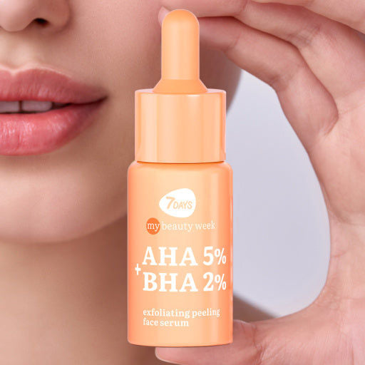 7Days AHA 5% + BHA 2% Facial Peeling Serum 20ml - Ser Exfoliant Pentru Fata