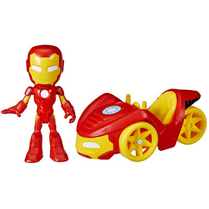 Spider-Man Spidey Prietenii Extraordinari Set Vehicul si Figurina Iron Man