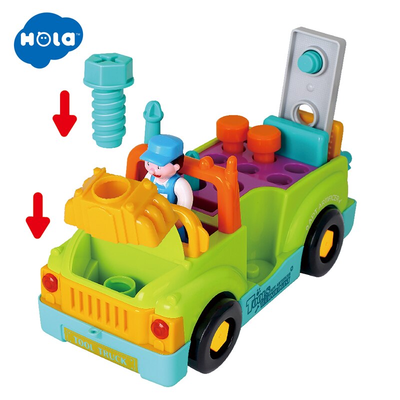 Hola Camionul Plin Cu Scule Al Micului Mecanic Cu Lumini Si Sunete