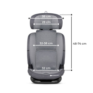 Kinderkraft Scaun Auto I-Size 76-150cm Kinderkraft Oneto 3 Isofix Cool Grey