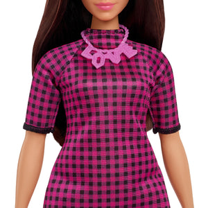 Barbie Fashionistas Papusa Satena cu Rochie Mov