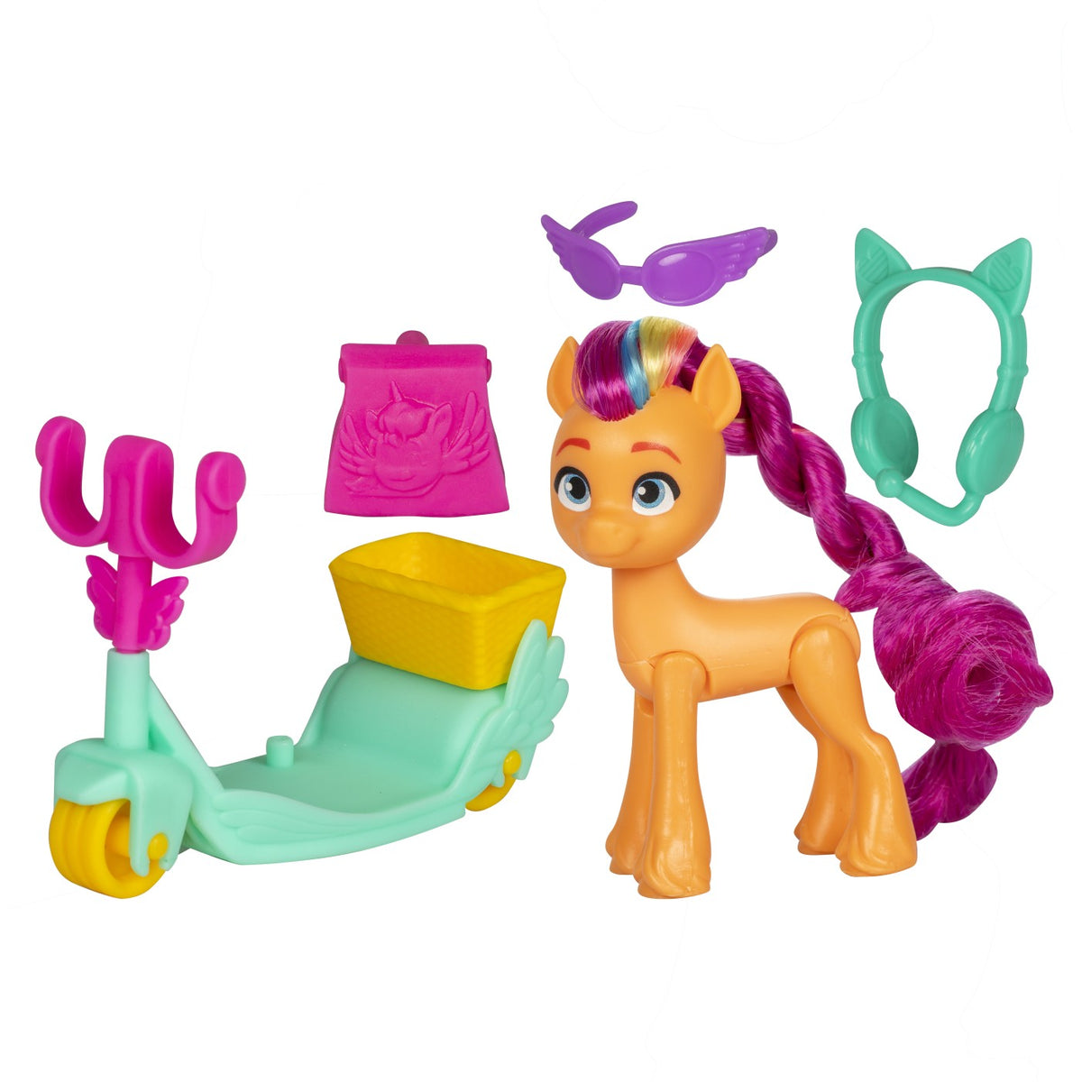 My Little Pony Sunny Starscout pe Scooter Set Figurina si 4 Accesorii