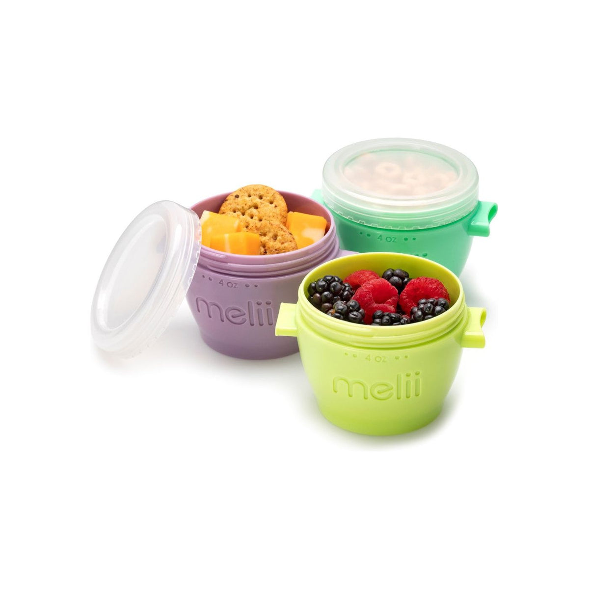 Melii Set 4 Recipiente Silicon Snap and Go 118ml