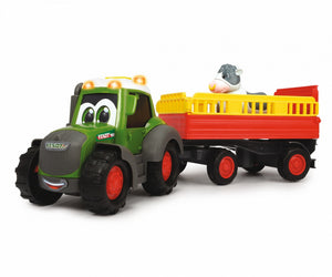 Simba Baby Tractoras cu Remorca Pentru Animale cu Figurina Vacuta