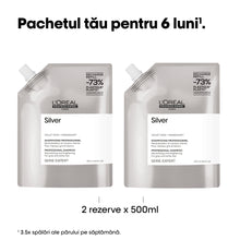 Încarcă imaginea în Galerie, L&#39;Oreal Professionnel SE Silver - Rezerva Sampon Pentru Par Carunt sau Alb 500ml
