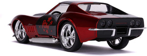 Jada Toys Masina Metalica Harley Quinn 1969 Corvette Stingray