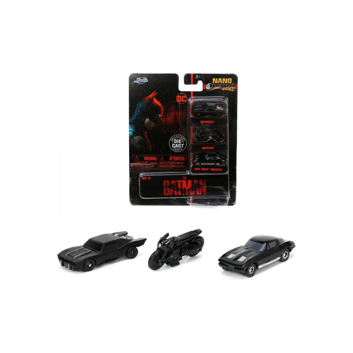 Jada Toys Batman Set 3 Vehicule Nano Batman 4cm