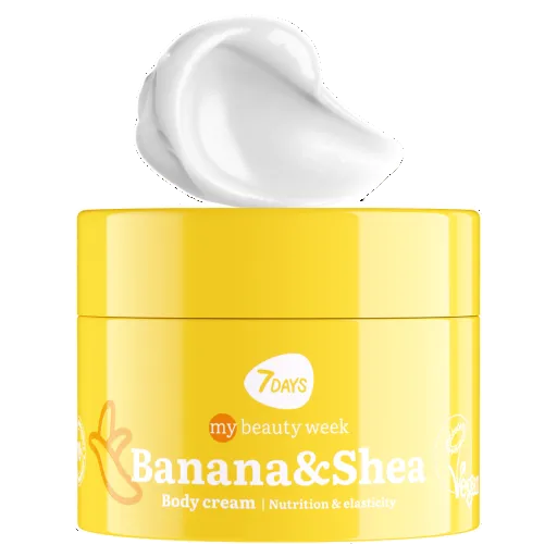 Cremă de corp 7DAYS Banana & Shea pentru nutriție și fermitate, 250 ml