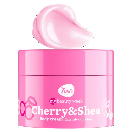Cremă de corp 7DAYS Cherry & Shea pentru nutriție intensă, 250 ml