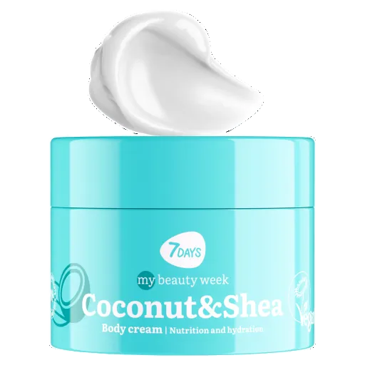 Cremă de corp 7DAYS Coconut & Shea pentru nutriție și hidratare, 250 ml