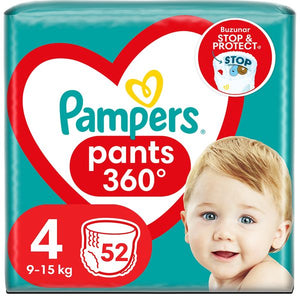 Pampers Pants Stop and Protect Nr 4 9-15kg - Scutece 52 buc