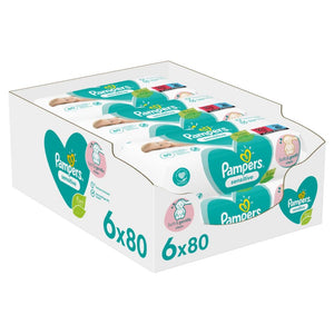 Pampers Sensitive 6x80buc - Servetele Umede 480buc