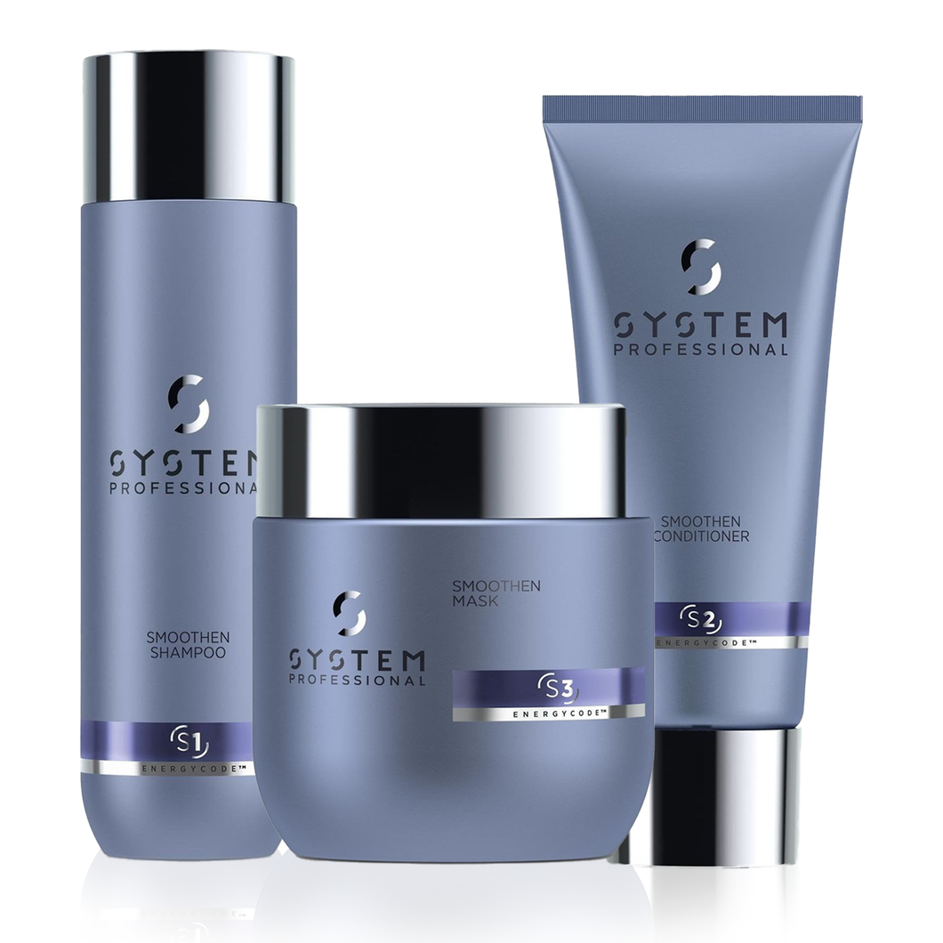 Set System Professional Smoothen Sampon 250ml Balsam 200ml si Masca 200ml