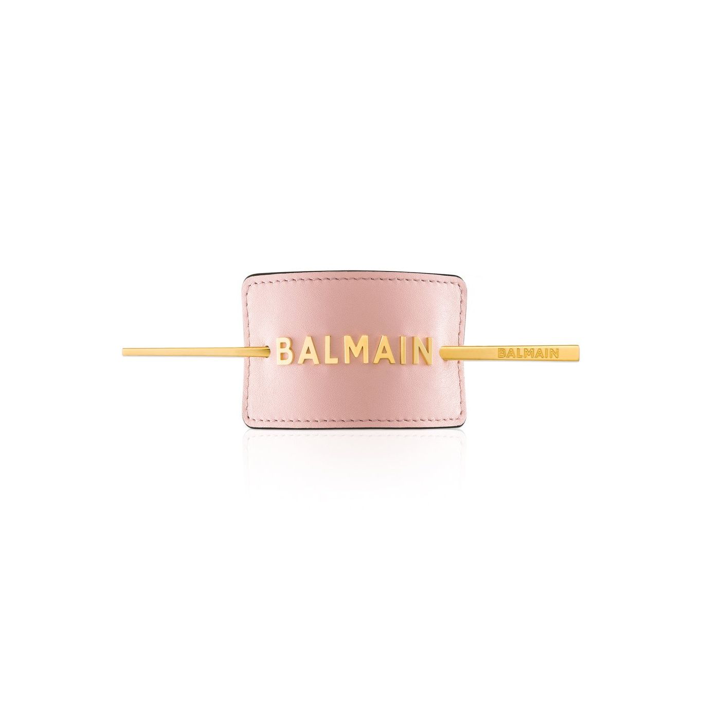 Balmain Le Pastel Pink Hair Barrette with Golden Logo SS20 - Agrafa - Beauty Lounge
