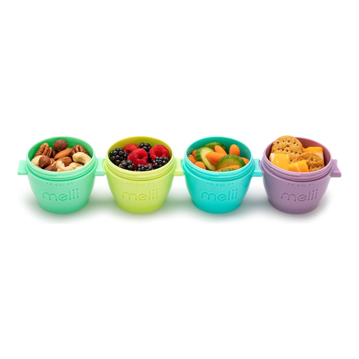 Melii Set 4 Recipiente Silicon Snap and Go 118ml