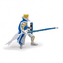 Încarcă imaginea în Galerie, Papo Personaje Fantastice Figurina Rege cu Blazon Dragon Albastru
