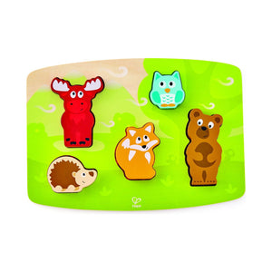 Hape Puzzle Tactil - Animalele din Padure