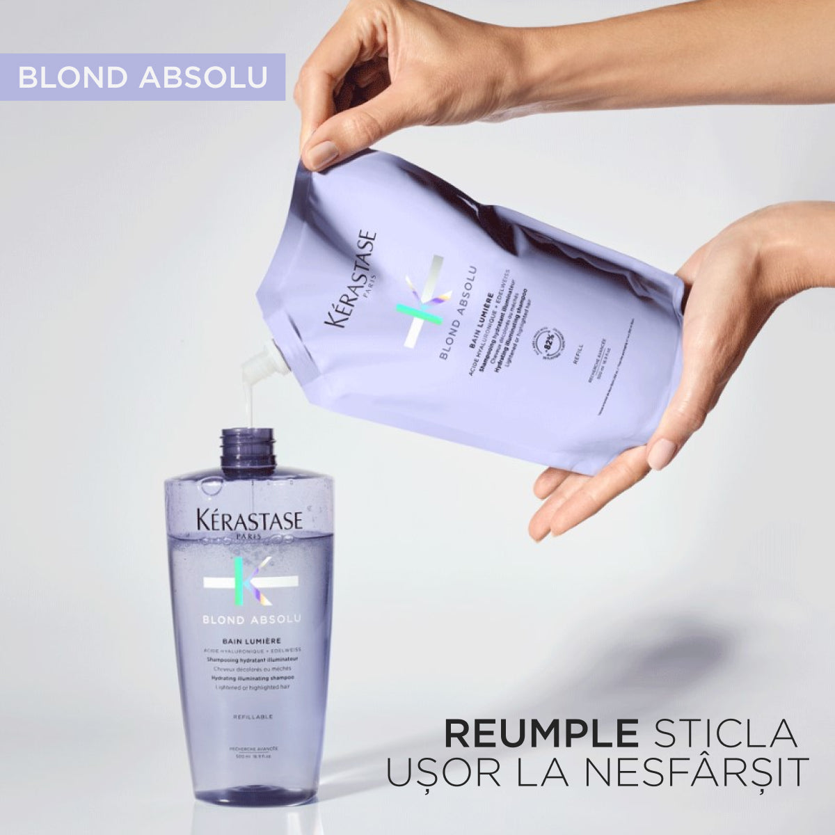 Kerastase Blond Absolu Bain Lumiere - Rezerva Sampon Hidratant Iluminator 500ml - Beauty Lounge