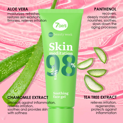 7DAYS Gel Facial My Beauty Week Skin Meditation Calmant 80ml - Calmeaza Inflamatiile