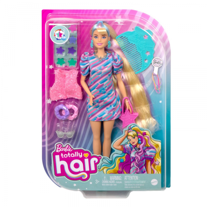 Barbie Totally Hair Papusa Barbie Blonda 33cm