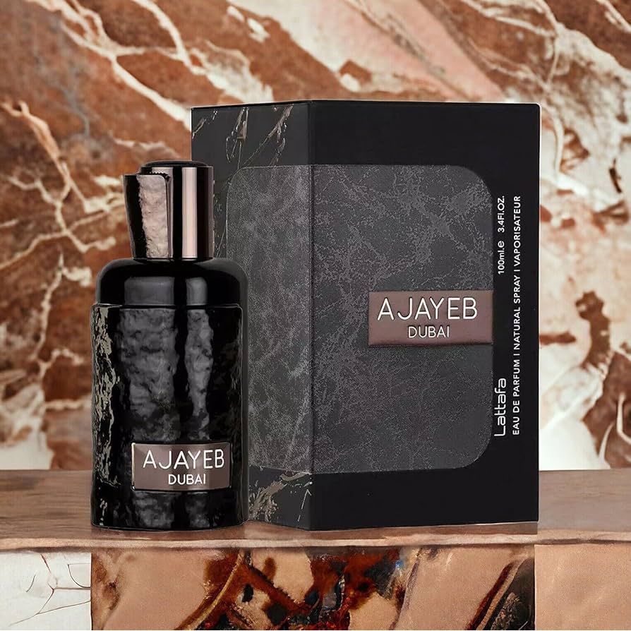 Lattafa Ajayeb Dubai 100ml - Apa de Parfum Unisex Dulce-Afumat