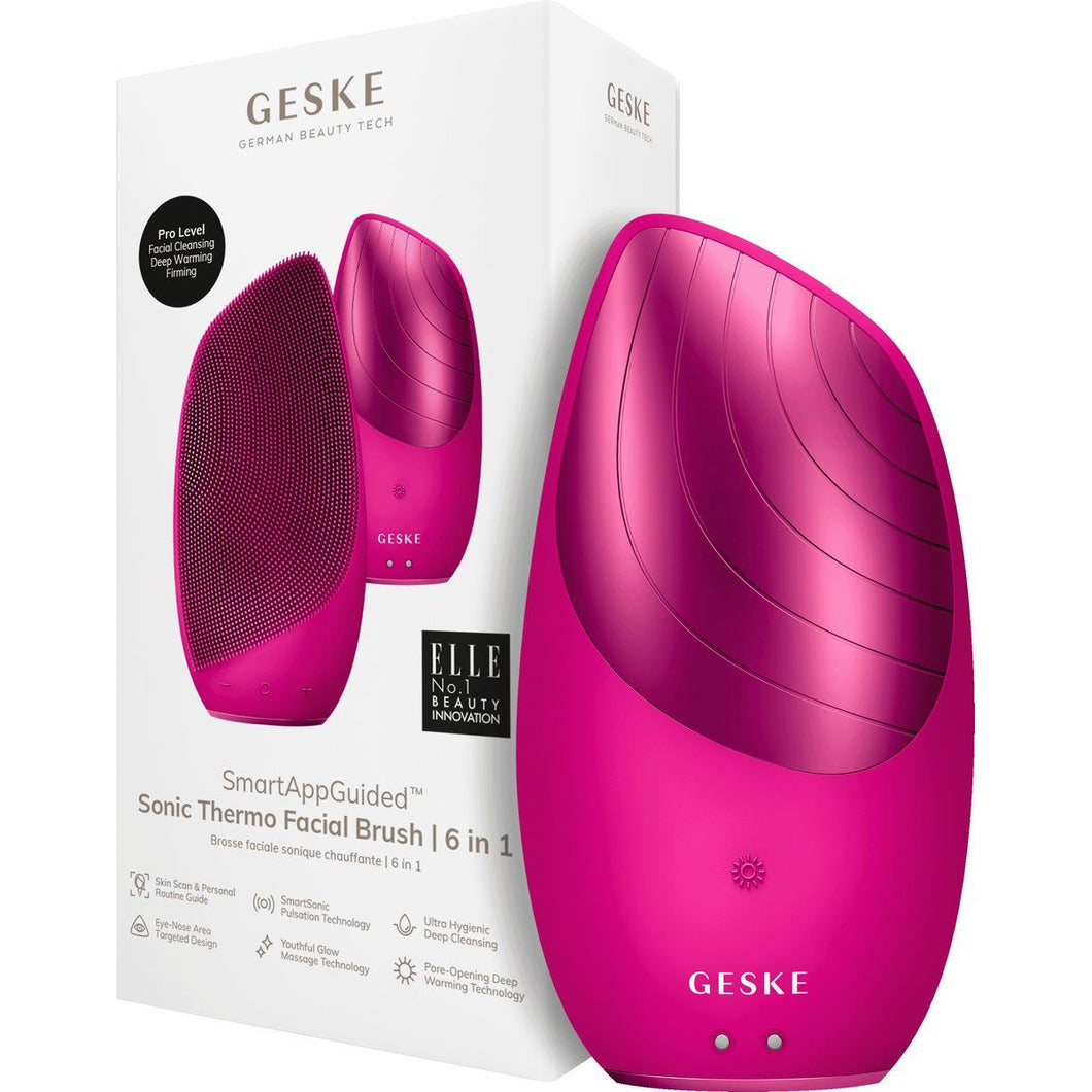 Geske Sonic Thermo Facial Brush 6 in 1 - Perie Faciala Termica Magenta