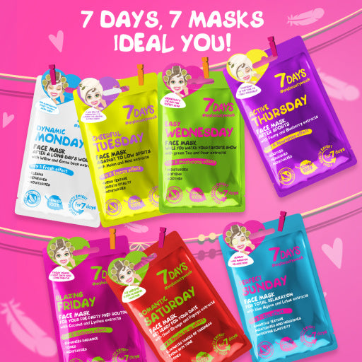 7DAYS Set Cadou Beauty Calendar 8 Masti Faciale Mix