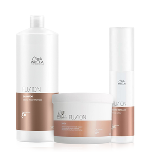 Set Wella Professionals Fusion - Sampon 1000ml Masca 500ml si Tratament 70ml