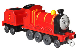 Fisher Price Thomas Locomotiva cu Vagon Push Along James