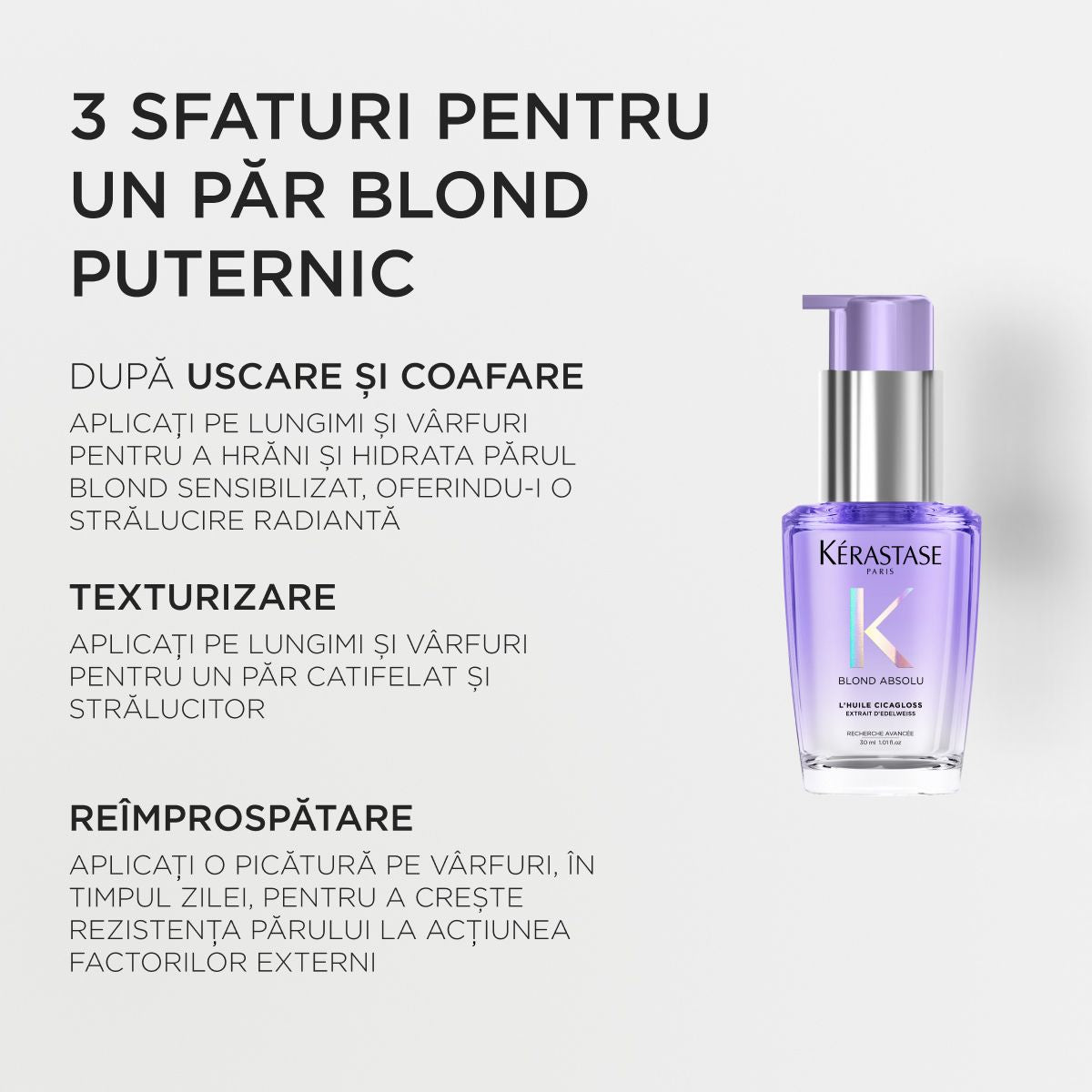 Kerastase Blond Absolu L'Huile Cicagloss - Ulei Pentru Par Blond 30ml - Beauty Lounge