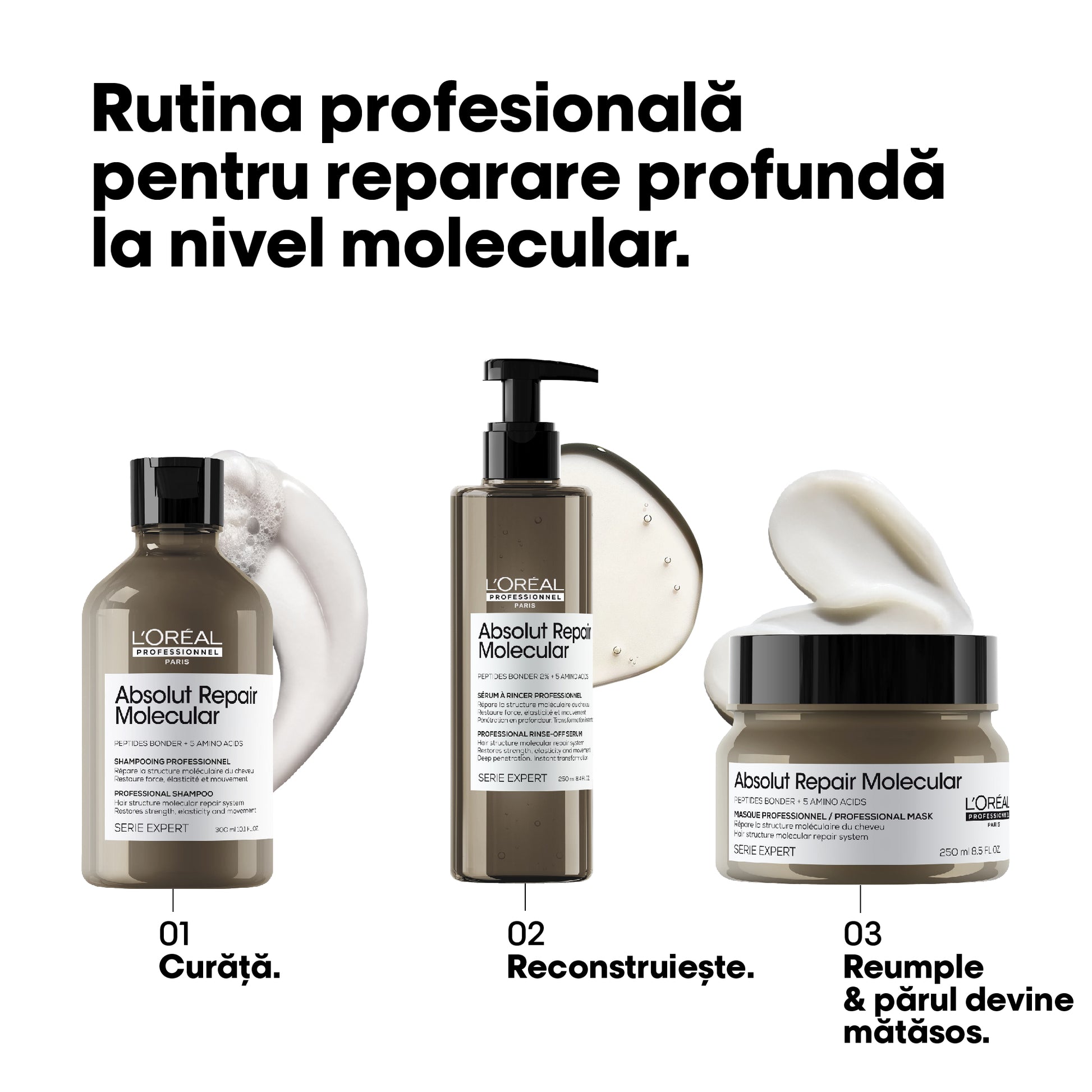 L’Oreal Professionnel Serie Expert Absolut Repair Molecular - Masca Par Deteriorat 250ml - Beauty Lounge