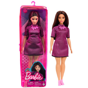 Barbie Fashionistas Papusa Satena cu Rochie Mov