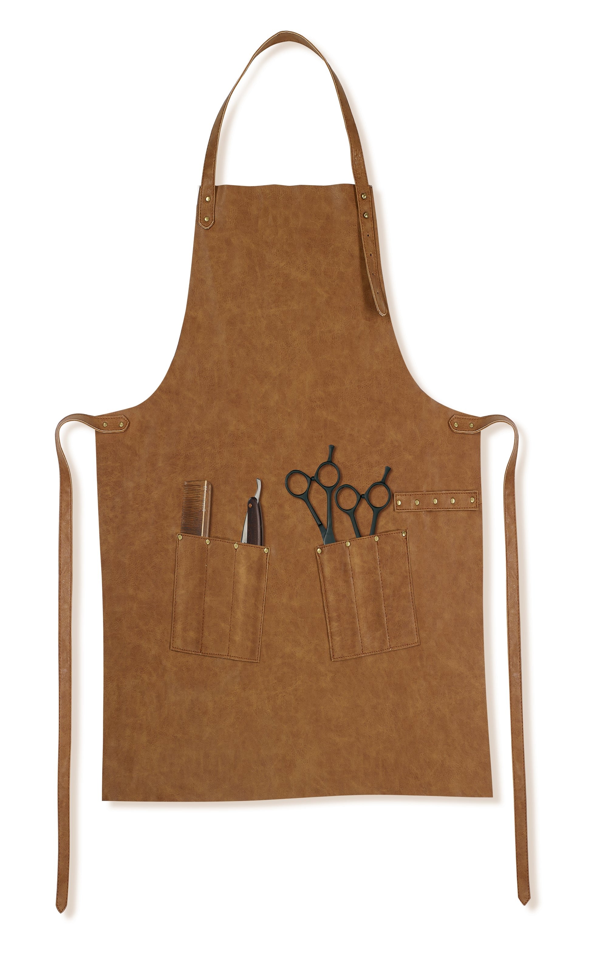 Barburys All Purpose Apron PU Leather Mascul - Sort Profesional din Piele Ecologica