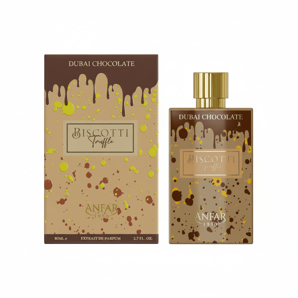Anfar 1950 Dubai Chocolate Biscotti Truffle 100ml - Extract de Parfum Unisex Gurmand-Vanilat