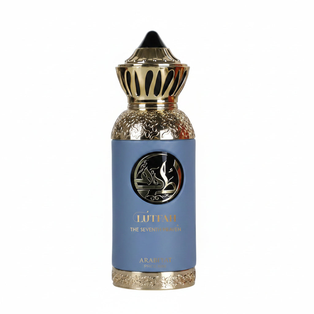 Arabiyat Prestige Lutfah The Seventh Heaven 80ml – un parfum modern si sofisticat, cu o constructie aerata si eleganta, ce imbina prospetimea citric-condimentata