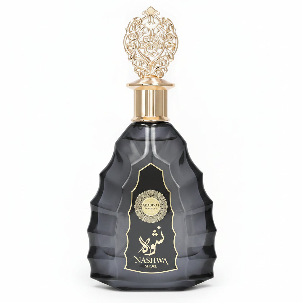 Arabiyat Prestige Nashwa Smoke 100ml – un parfum intens si misterios, cu un caracter afumat si oriental, ce combina caldura rasinilor cu note lemnoase adanci